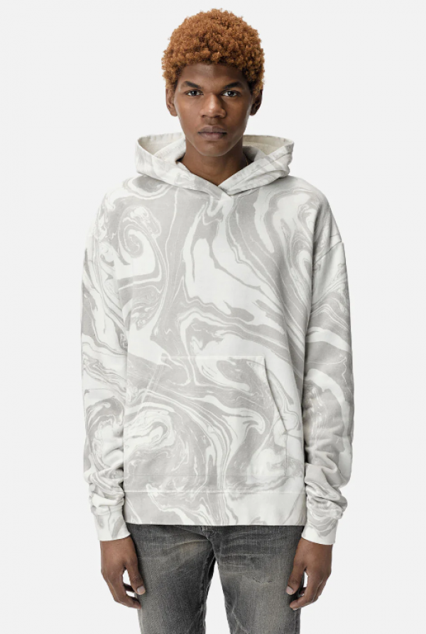 Hoodie Dip-dye Bertekstur Marmer